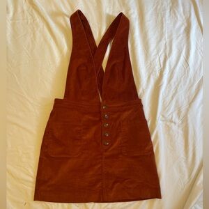 Free people overall dress in burnt orange, size 4
